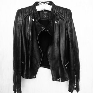 Zara leather biker jacket